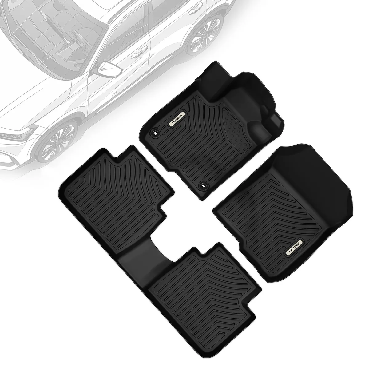OEDRO Custom Fit All-Weather Floor Mats for 2023-2025 Honda HR-V | Durable & Waterproof Car Floor Mats for Full Protection