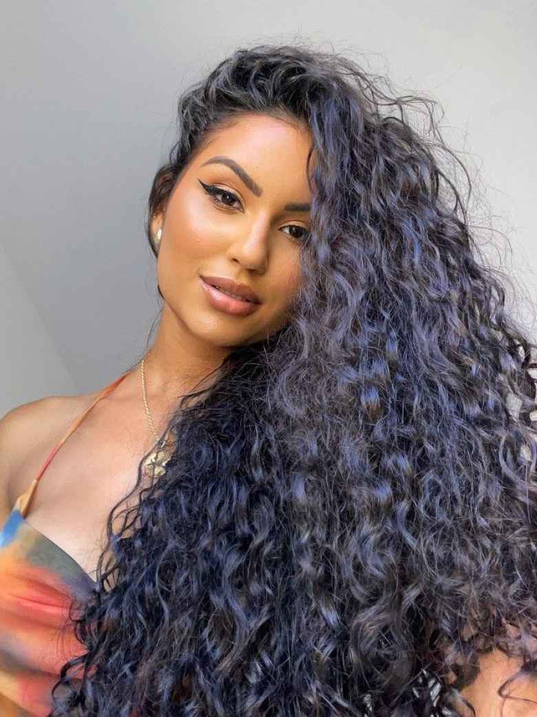 7x5 Bye Bye Knots Wig PreCut Lace Water Wave Invisible Knots Lace Wig 150% Density