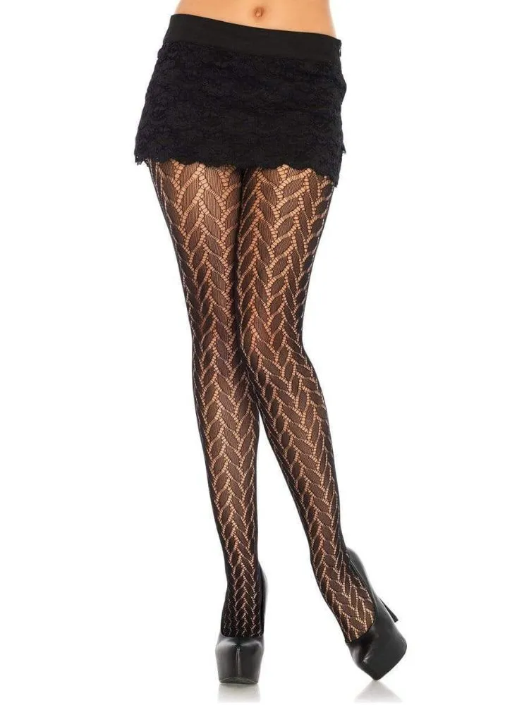 Leg Avenue Plaited Lace Tights