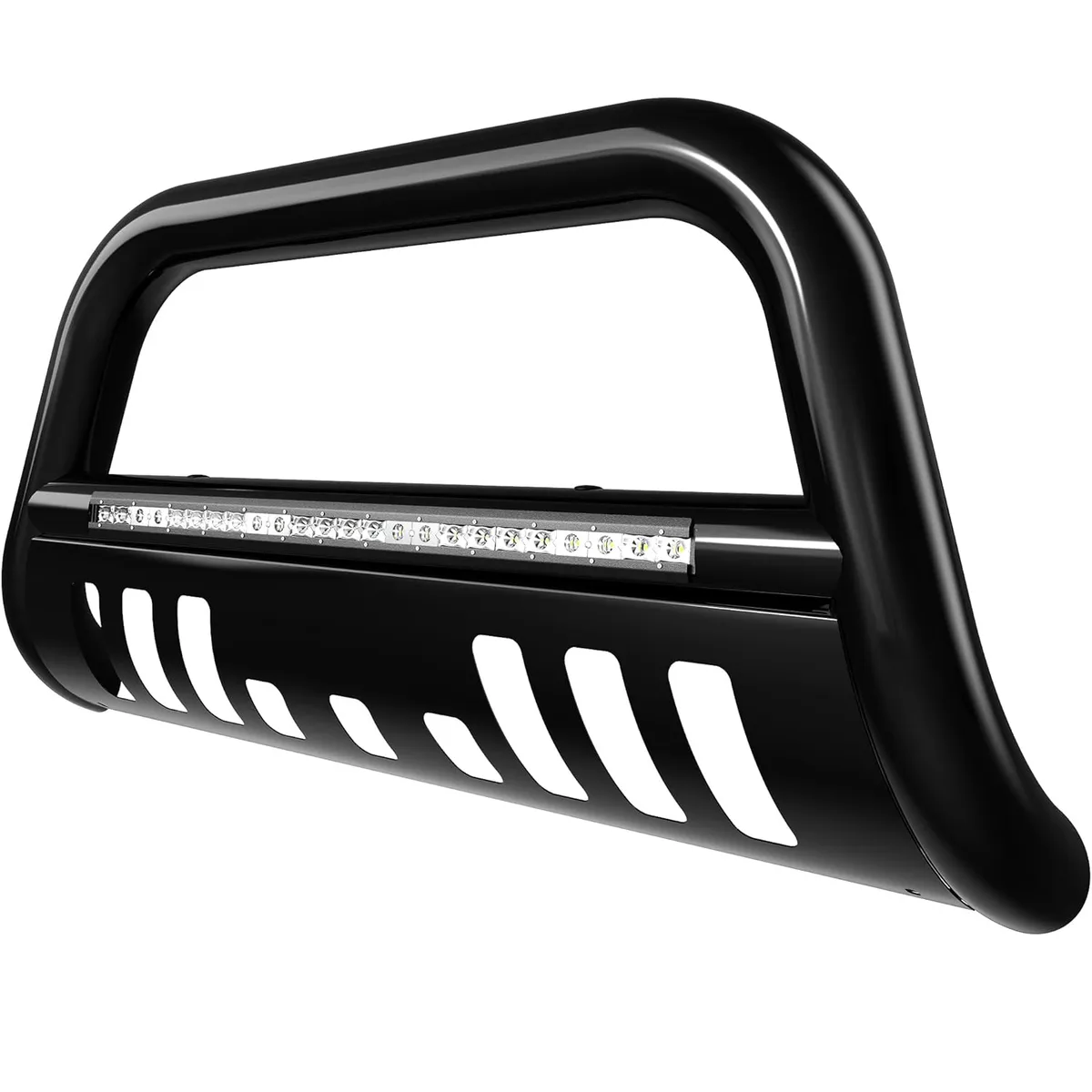 Bull Bar with LED Light Bar Compatible for 09-18 Dodge RAM 1500/2019-2023 RAM 1500 Classic(Exl Rebel Sport) 3" Tubing Front Grille Brush Push Bumper G