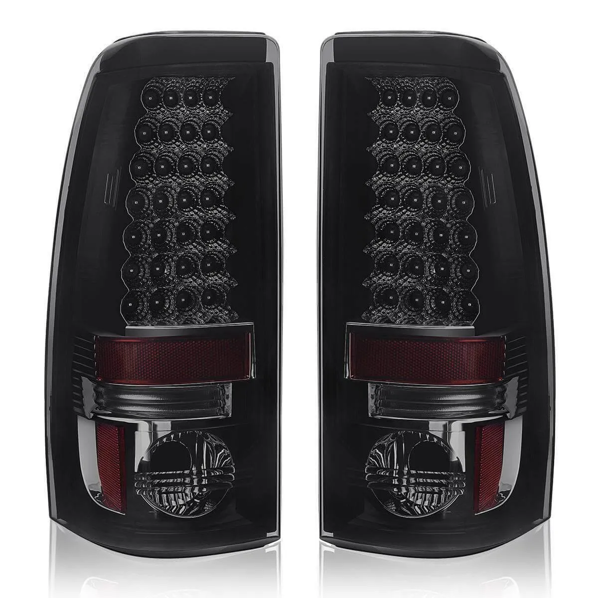 YITAMOTOR® 2003-2007 Chevy Silverado / 1999-2003 GMC Sierra LED Tail Lights Smoke Lens