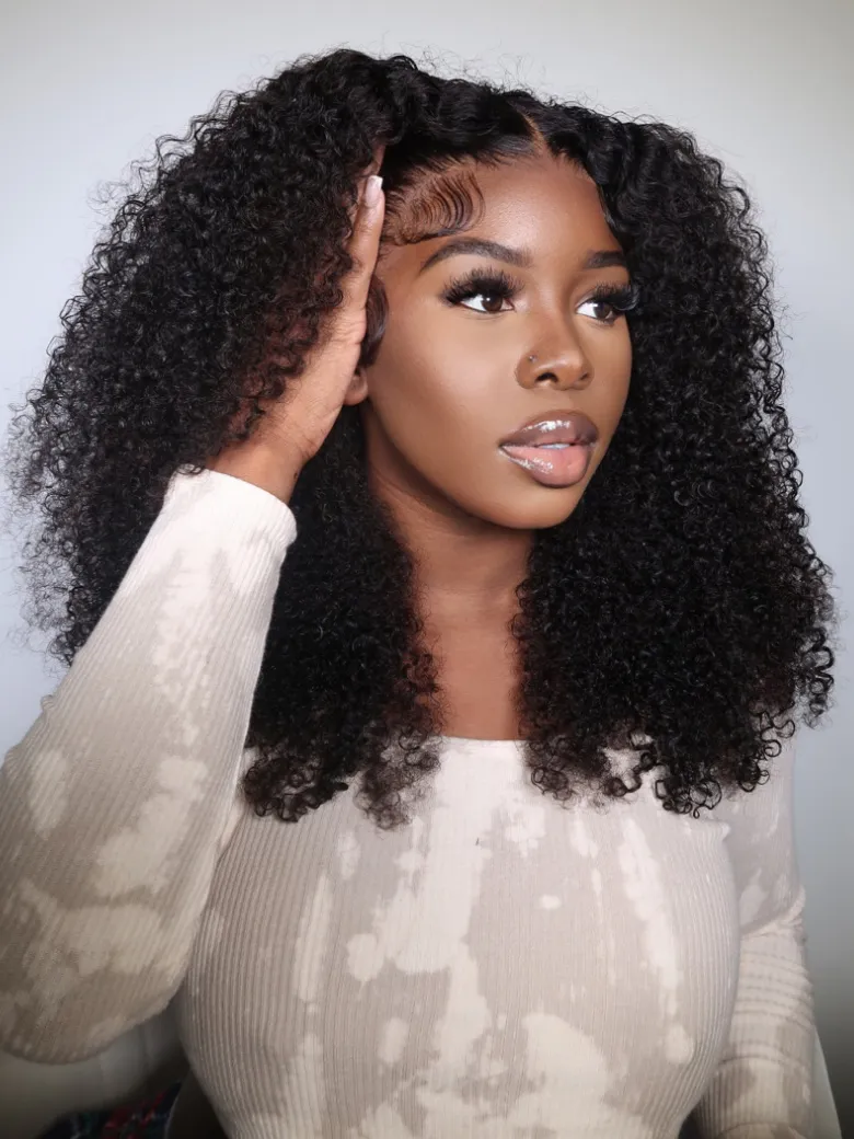 [From 22"] UNice Glueless U Part Kinky Curly Put On And Go Wig For Beginners