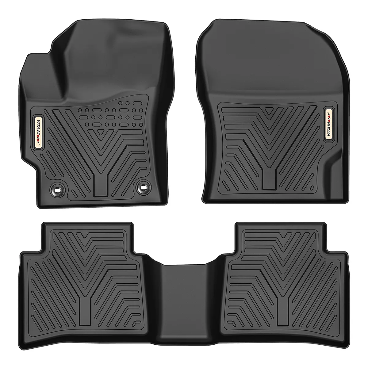 YITAMOTOR® Floor Mats For 20-26 Toyota Corolla Hybrid LE, TPE Floor Liners 1st & 2nd Row All-Weather Protection