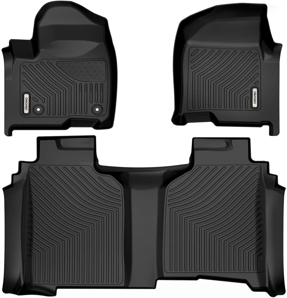 OEDRO Floor Mats for 2019-2025 Chevy Silverado 1500/GMC Sierra 1500 Crew Cab, No Rear Underseat Storage Box