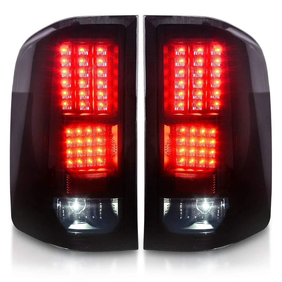 YITAMOTOR® 07-14 Chevy Silverado / GMC Sierra 3500HD Dual Rear Wheel ONLY Tail Lights