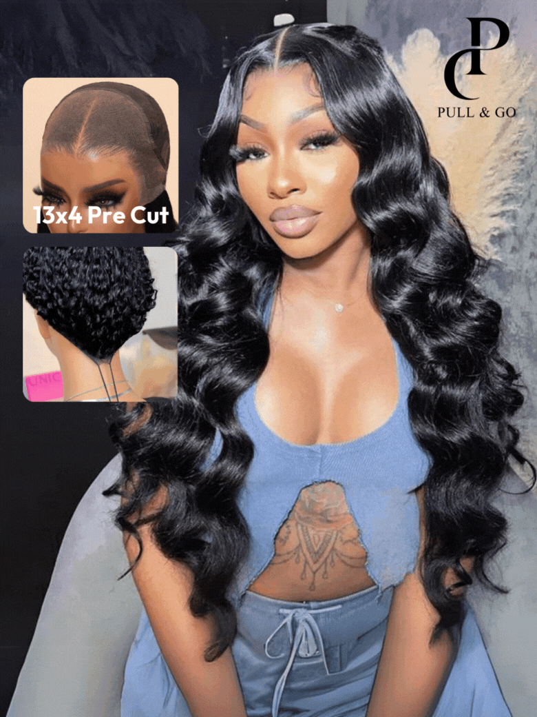 [Price: 24"=26"] 13x4 Pre-Everything™ Transparent Lace Front 3D Body Wave Wig Real Ear To Ear With Invisi Drawstring Super Secure