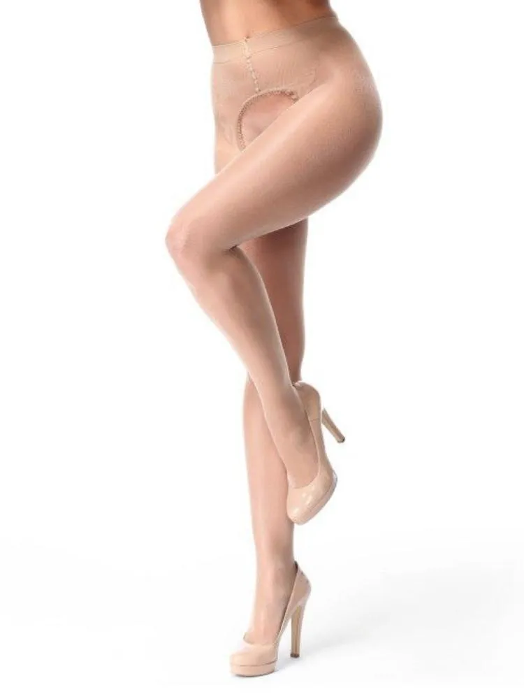 Miss O Shiny Large Open Crotch Pantyhose 