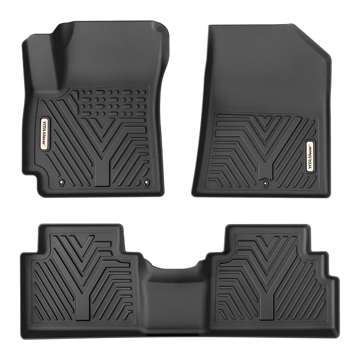 YITAMOTOR® 2020-2025 Kia Soul Floor Mats, 1st & 2nd Row All-Weather Protection