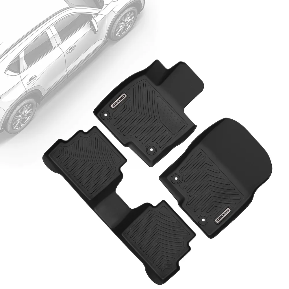 OEDRO Custom Fit Front & 2nd Row Floor Mats for 2017-2025 Mazda CX-5, Premium All-Weather Protection, Heavy Duty & Durable Liners