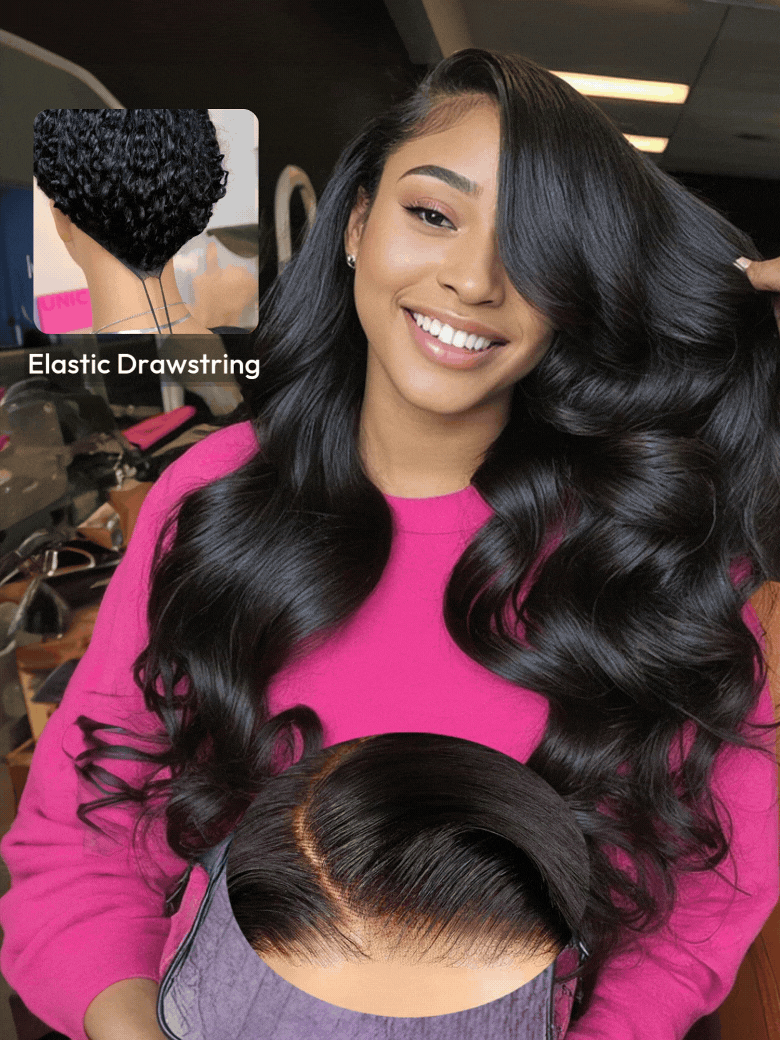 13x4 Pre-Everything™ Transparent Lace Front 3D Body Wave Wig Real Ear To Ear With Invisi Drawstring
