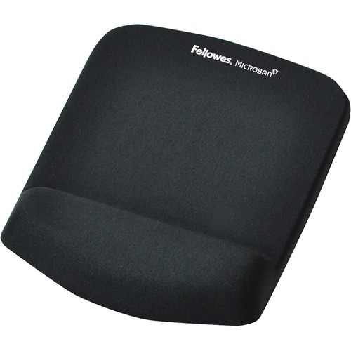 Fellowes&reg; PlushTouch™ Foam Mouse Pad Wrist Support with MICROBAN&reg; - Black (9252001)