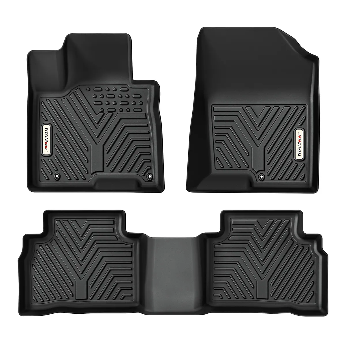 Heavy Duty All-Weather Floor Mats for 2022-2026 Hyundai Tucson, TPE Non-Slip 1st & 2nd Row Liners, Black Full Set
