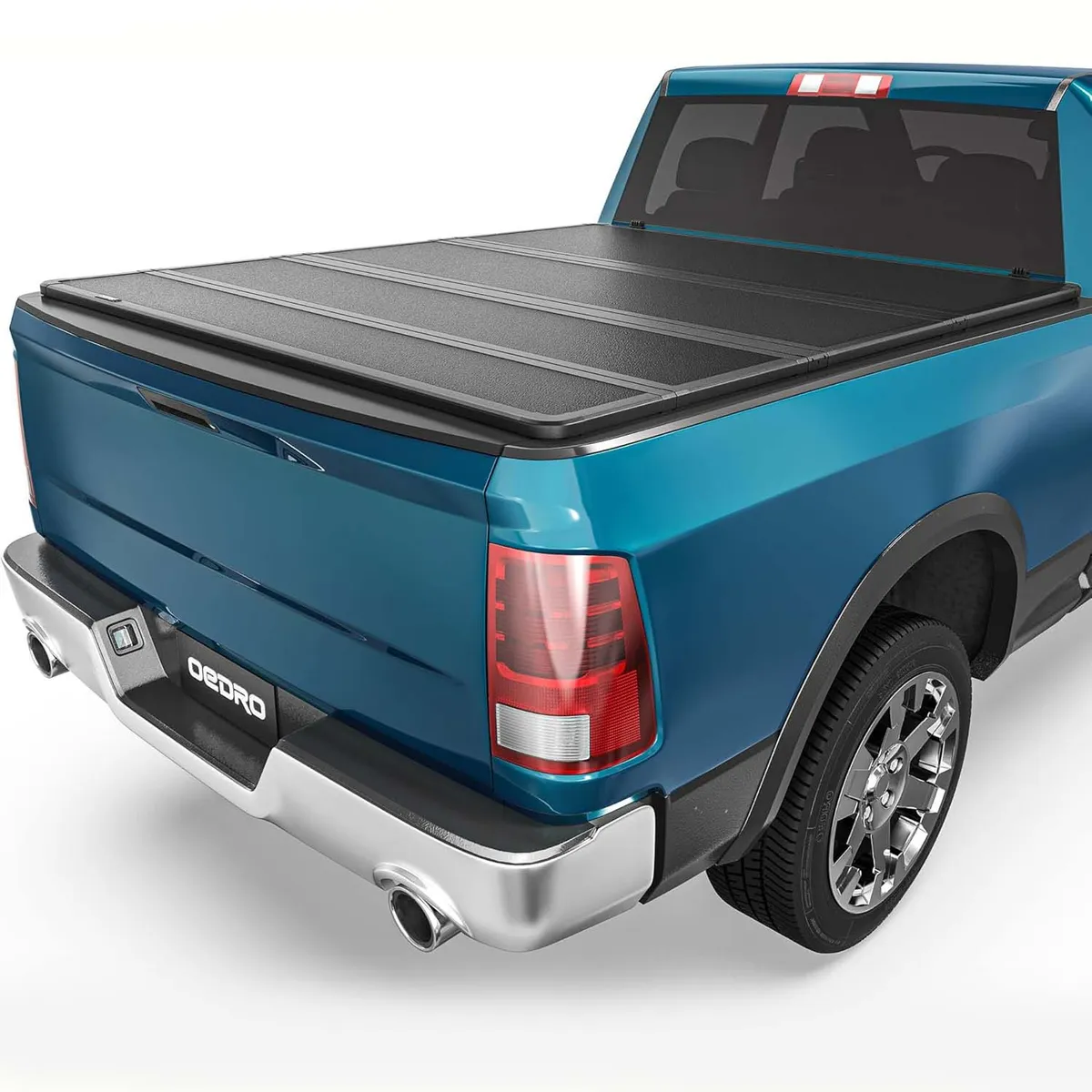 OEDRO FRP Hard 6.6FT Truck Bed Quad Fold Tonneau Cover Fits to 2019-2026 Chevy Silverado/GMC Sierra 1500 New Body Style w/o Multi-Flex Tailgate
