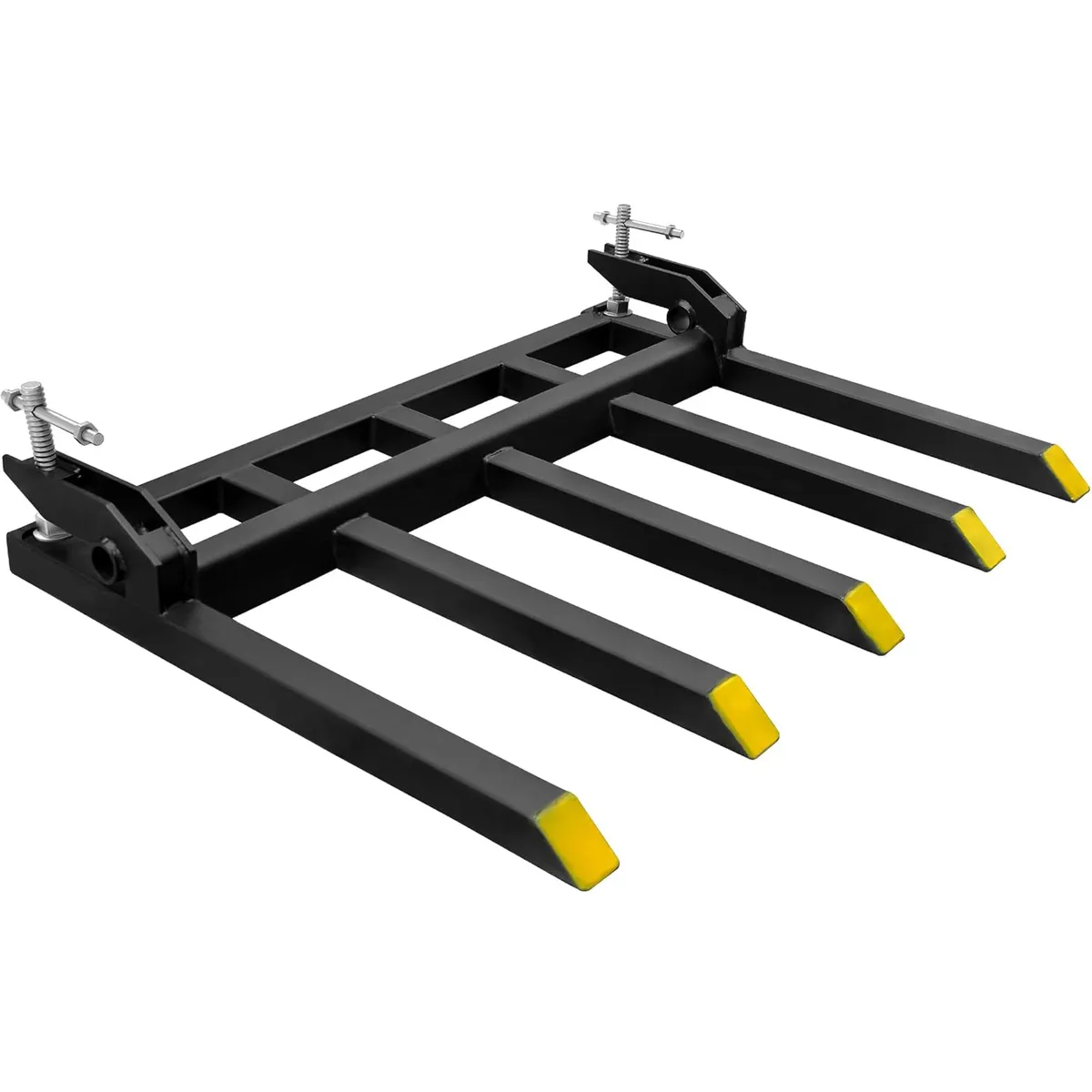YITAMOTOR 48" Clamp-On Debris/Utility Forks, 2500 lb Capacity | Fits Skid Steer & Tractor Loader Buckets
