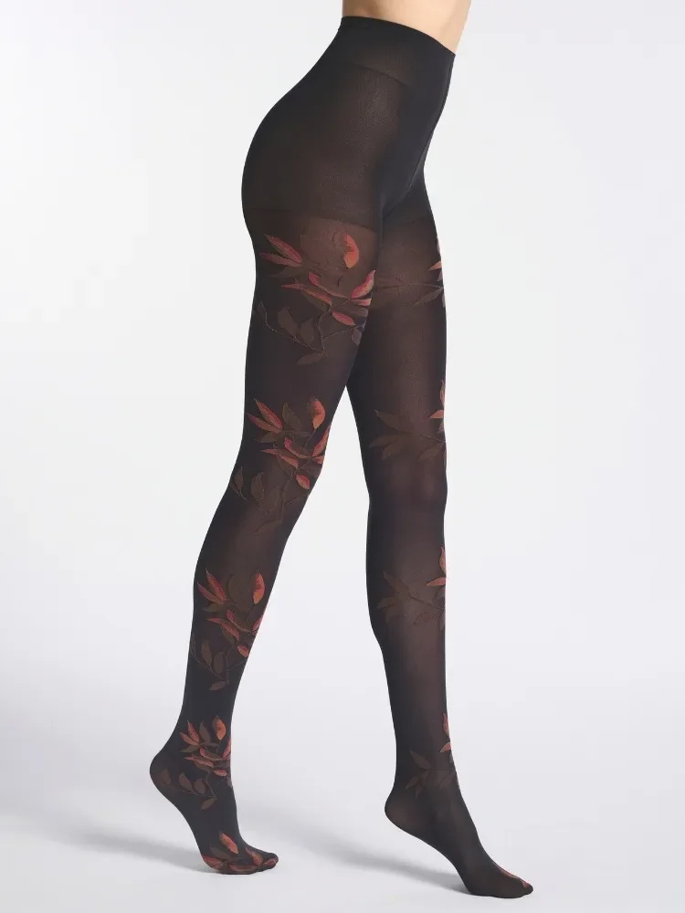 Oroblu Shaded Leaves Pattern Tights