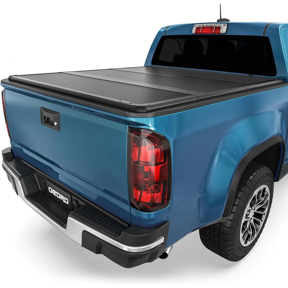 OEDRO 5FT FRP Hard Tri-fold Tonneau Cover Fold Truck Bed Covers Compatible with 2015-2026 Chevy Colorado/GMC Canyon with 5 Feet Bed