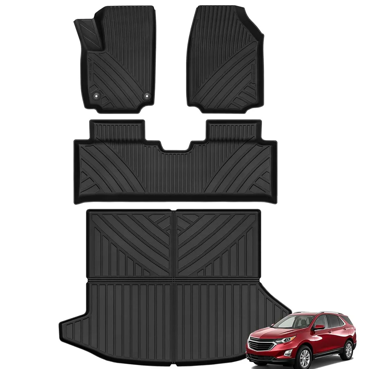 YITAMOTOR All-Weather Floor Mat Set for 2025-2026 Chevy Equinox - TPE Floor & Trunk Liners