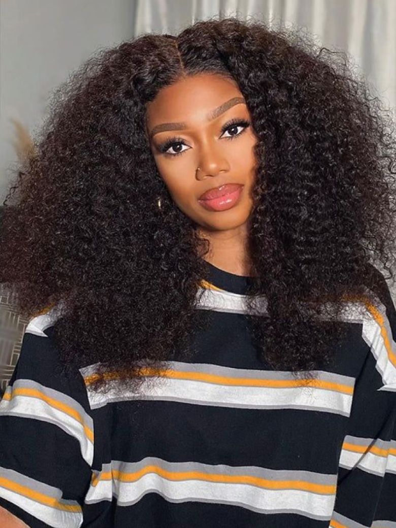 [From 24''] 13x4 Pre-Everything Lace Jerry Curly Wig With Bleached Invisible Knots With Baby Hair