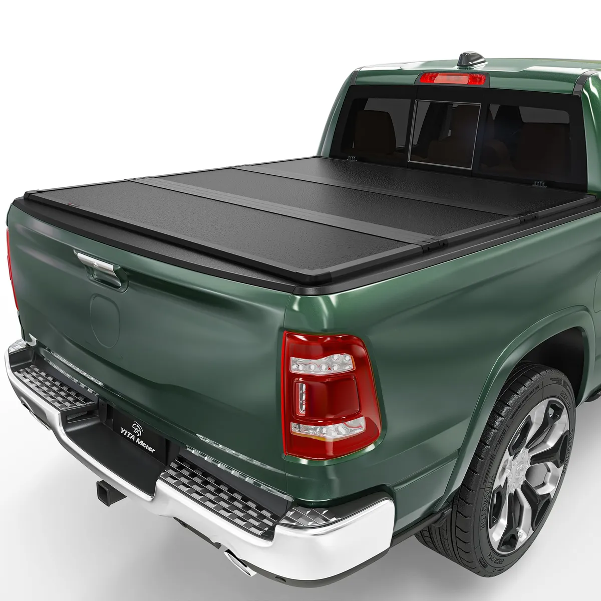 YITAMOTOR® FRP Hard Tri-Fold Truck Bed Tonneau Cover Compatible with 2002-2025 Dodge Ram 1500 (2019-2024 Classic & 2019-2025 New Body)