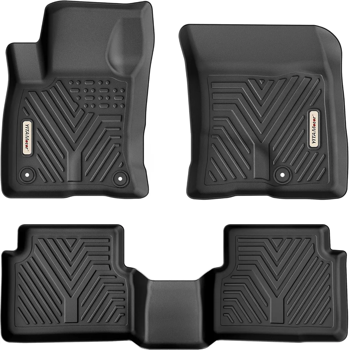 Custom Fit All-Weather Floor Mats for 2021-2025 Ford Bronco Sport – 2-Row TPE Liners | Heavy-Duty Protection
