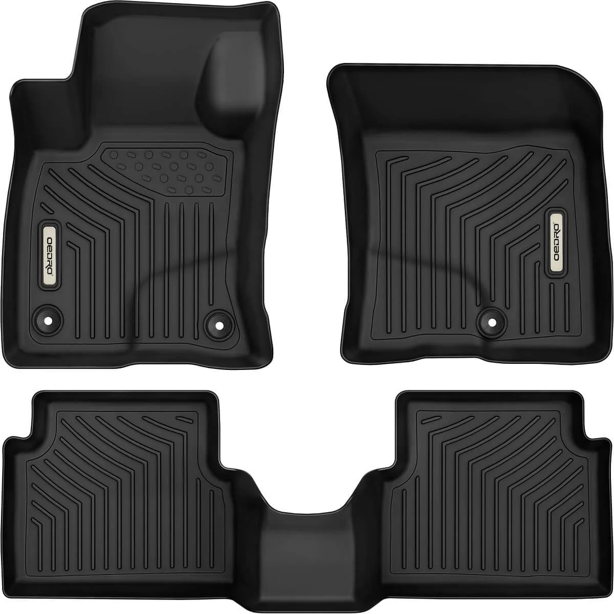 OEDRO® Floor Mats for 2022-2025 Ford Maverick Crew Cab (Not fit Hybrid), Black TPE All-Weather Guard Floor Liner