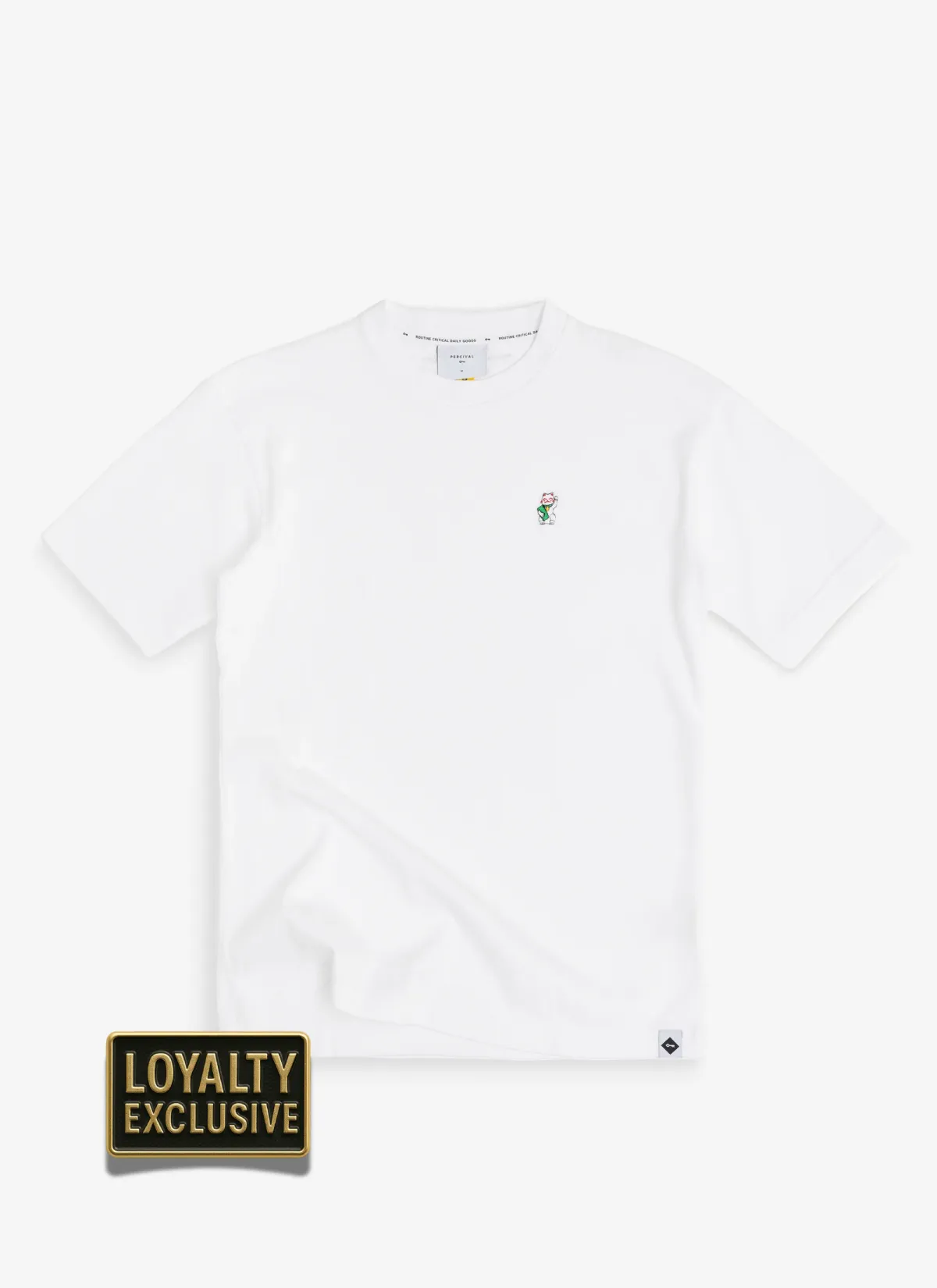 Percival Loyalty t Shirt Lucky Cat White