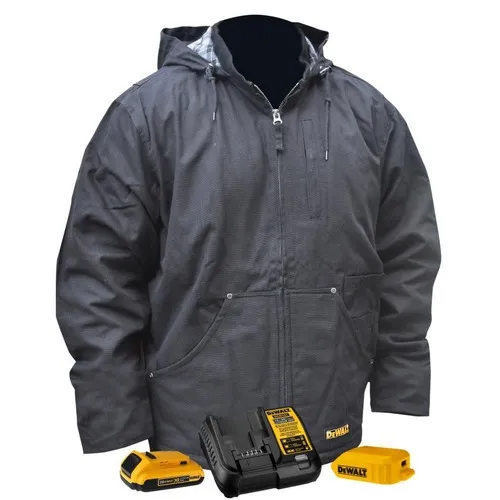 Dewalt 20V MAX Lithium-Ion Heavy Duty Heated Work Jacket Kit - Triple Extra Large, Black (2 Ah) - DCHJ076ABD1-3X