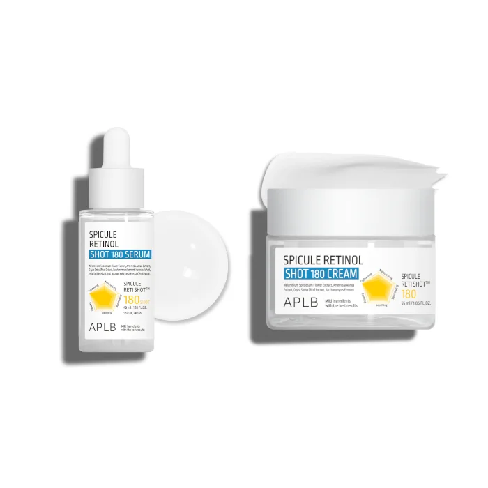 APLB - Spicule Retinol Shot 180 Serum - 40ml (1ea) X Cream - 55ml (1ea) Set