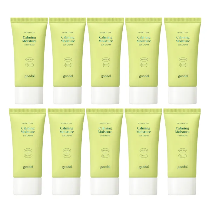 Goodal - Heartleaf Calming Moisture Sun Cream SPF50+ PA++++ - 50ml (10ea) Set