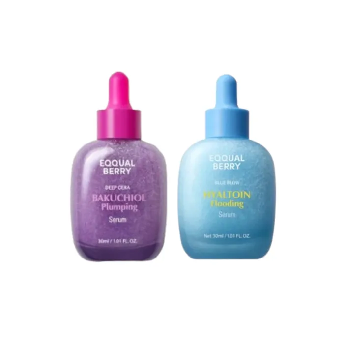 EQQUALBERRY - Bakuchiol Plumping Serum - 30ml (1ea) + Hyaltoin Flooding Serum - 30ml (1ea) Set