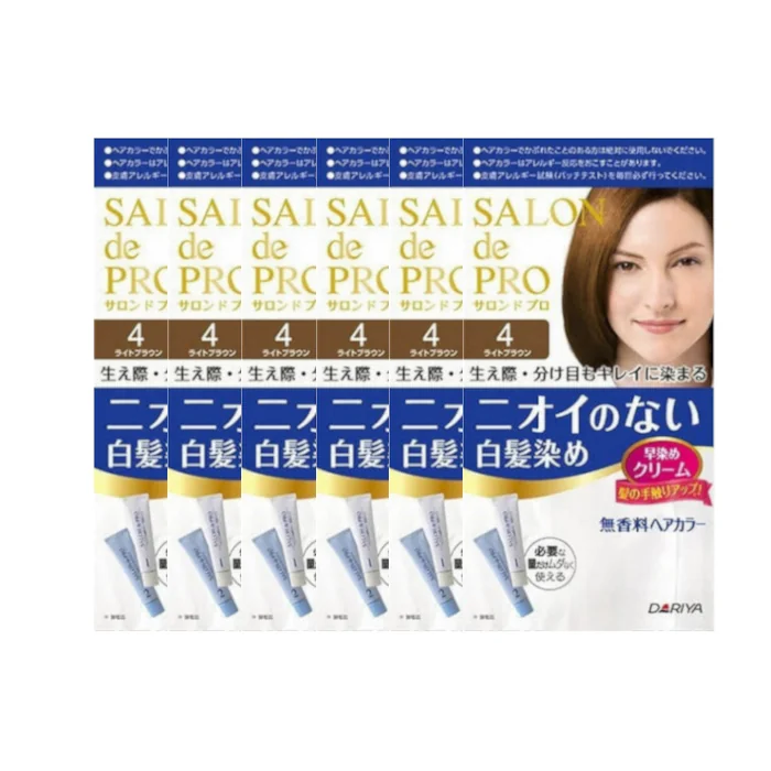 Dariya - Salon De Pro - Hair Color Cream - 4 Light Brown 6PCS set