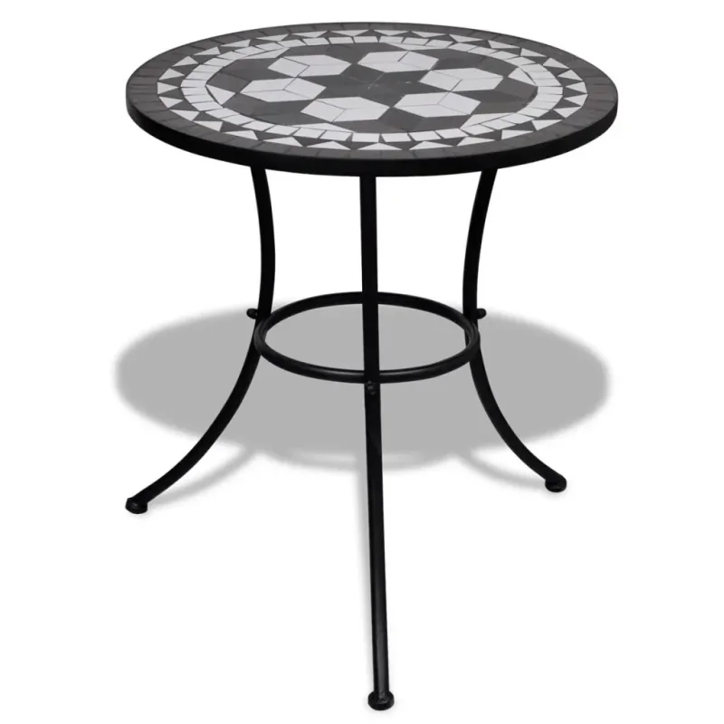 Mosaic Table 60 Cm - Black / White