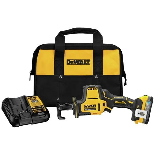 Dewalt 20V MAX ATOMIC Brushless Lithium-Ion Cordless One-Handed Reciprocating Saw Kit (1.7 Ah) - DCS369E1