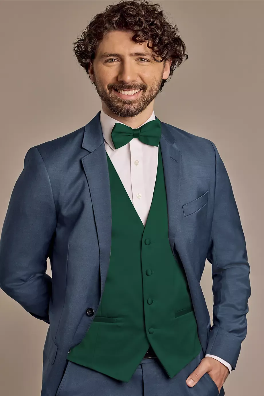 DB Studio Mens Vest in Juniper Size: XL David's Bridal