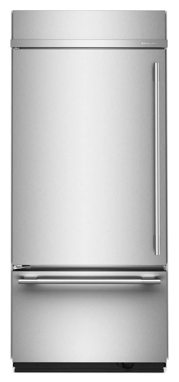 KitchenAid 20.8 Cu. Ft. 36" Built-In Bottom Mount Refrigerator w/ Platinum Interior in Stainless Steel KBBL336SPS