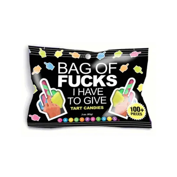 Bag Of Fucks I Have To Give Fruit Flavoured Lollies 85 Gram Bag