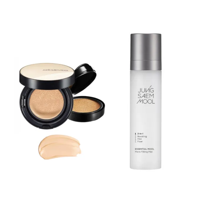 JUNGSAEMMOOL - Essential Skin Nuder Cushion SPF50+ PA+++ (With Refill) - 14g+14g - 19 N-Light (1ea) + Essential Mool Micro...