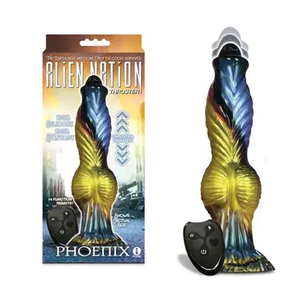 Alien Nation Phoenix Thrusting Fantasy Dong Gold Blue Black