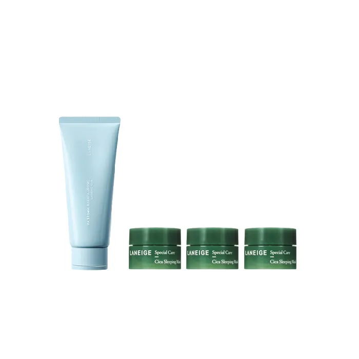 LANEIGE - Water Bank Blue Hyaluronic Cleansing Foam - 150g (1ea) + Cica Sleeping Mask 10ml (3ea) Set