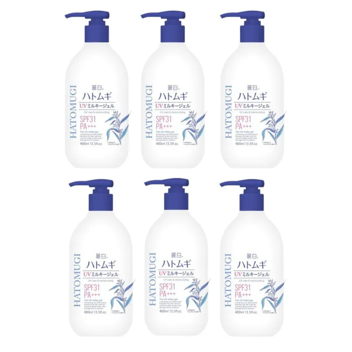 KUMANO COSME - Reihaku Hatomugi UV Care & Moisturizing The UV Milky Gel SPF31 PA+++ - 400ml (6ea) Set