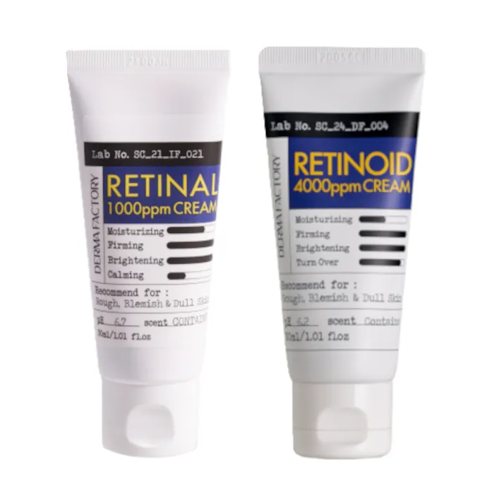 DERMA FACTORY - Retinal 1000ppm Cream - 30ml (1ea) & Retinoid 4000ppm Cream - 30ml (1ea) Set