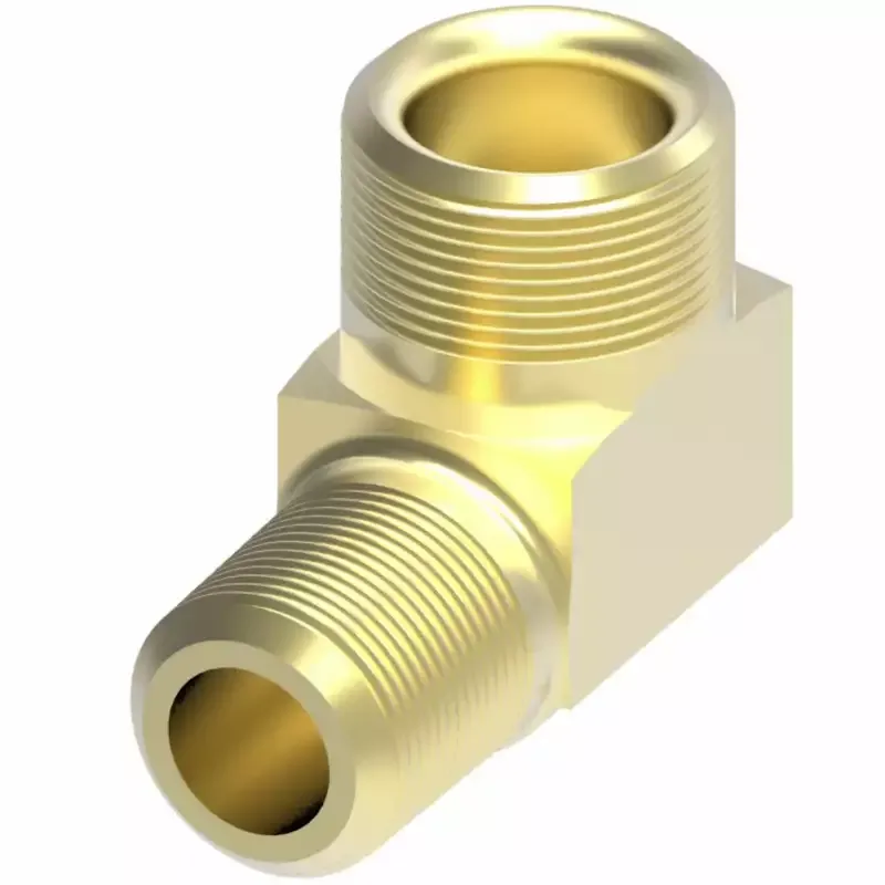 Weatherhead By Danfoss Sae 45 Flare 90 Male Elbow Brass
