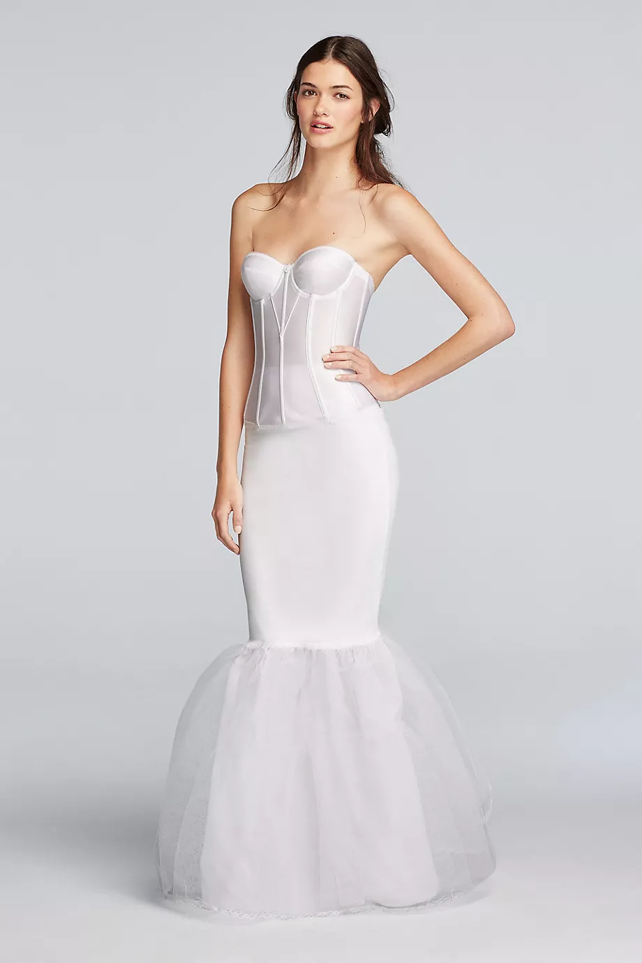 Trumpet Silhouette Slip in White Size: XS David's Bridal