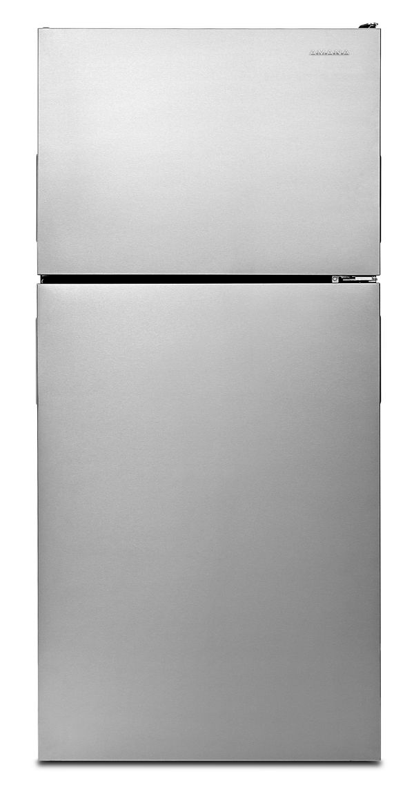 Amana 30" Wide Top-Freezer Refrigerator with Garden Fresh Crisper Bins - 18 cu. ft. in Monochromatic Stainless Steel