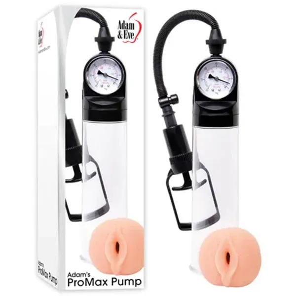 Adam And Eve Adams Promax Penis Pump With Masturbator Sleeve Clear