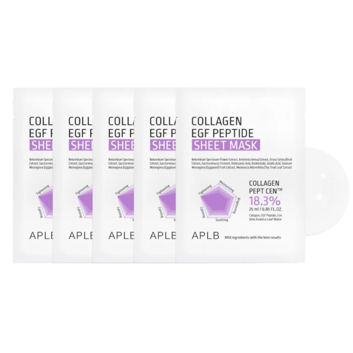 APLB - Collagen EGF Peptide Sheet Mask - 1pcs*25ml (5ea) Set