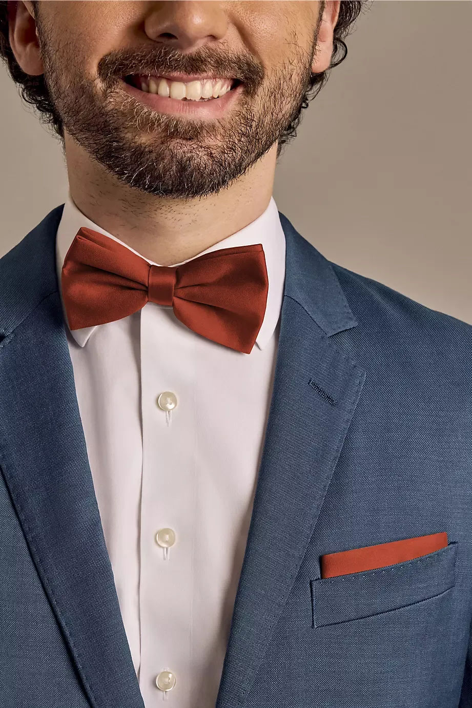 DB Studio Mens Pocket Square in Cinnamon David's Bridal