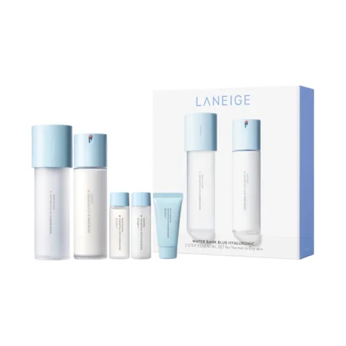 LANEIGE - Water Bank Blue Hyaluronic 2 Step Essential Set (For Dry Skin) - 5 Items