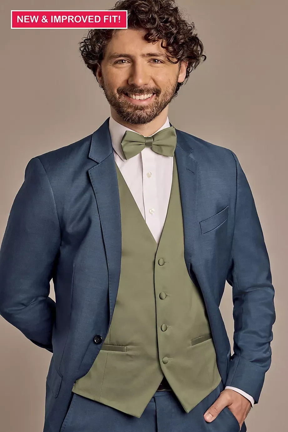 DB Studio Mens Vest in Eucalyptus Size: Medium David's Bridal