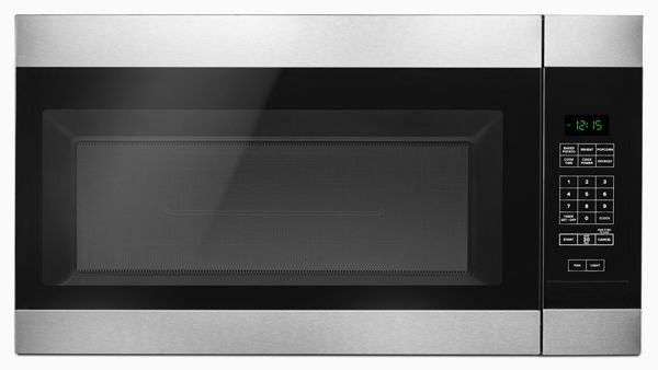 Amana 1.6 Cu. Ft. Over-the-Range Microwave with Add 0:30 Seconds in Black-on-Stainless